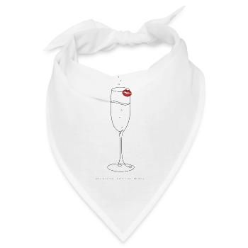 Bad Habits Taste Like Bubbles – Lustiges Lippen St - Bandana - Weiß - Vorne