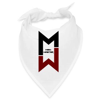 "Wish Master" modernes Monogramm-Logo-Design - Bandana - Weiß - Vorne