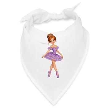 Lavendel Prinzessin Ballett Design - Bandana - Weiß - Vorne