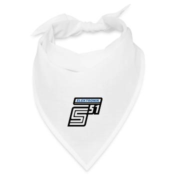 Simson S51 Elektronik Emblem (Farben änderbar) - Bandana - Weiß - Vorne