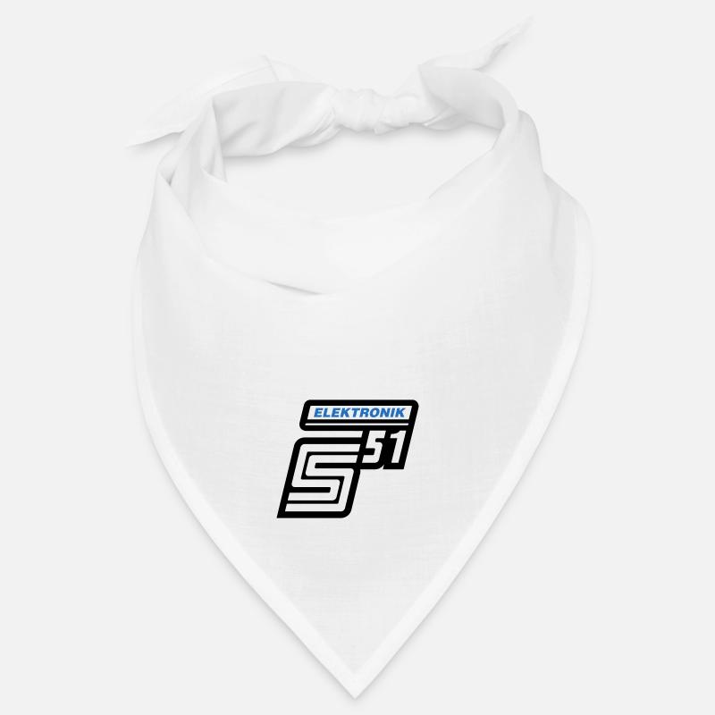 Simson S51 Electronics Emblem (Colors Changeable) - Bandana - white