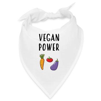 Vegane Kraft - Bandana - Weiß - Vorne