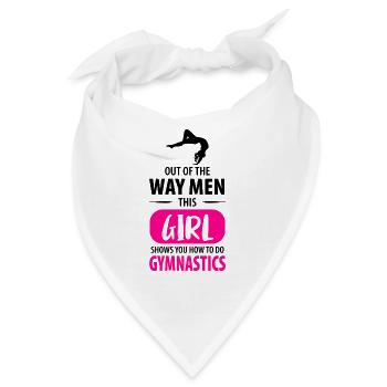 Turnerin Handstand gymnastik turnen Damen Frauen - Bandana - Weiß - Vorne