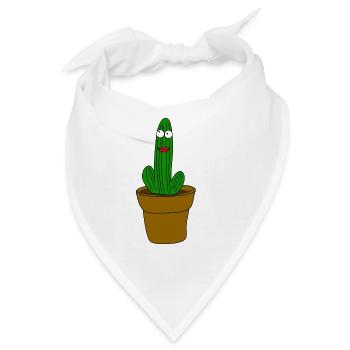 kaktus mit gesicht - Bandana - Weiß - Vorne