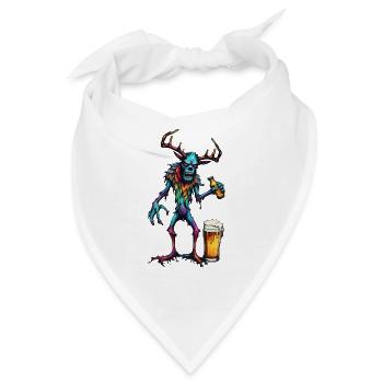 Wendigo / böser Geist / Besitzergreifend / Horror - Bandana - Weiß - Vorne