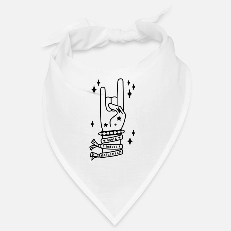 Death Before Mainstream - geste de la main heavy metal Bandana
