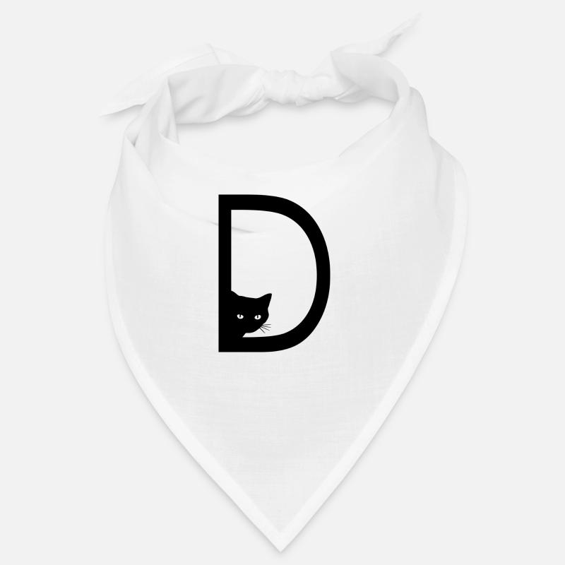Letter D with cat Bandana