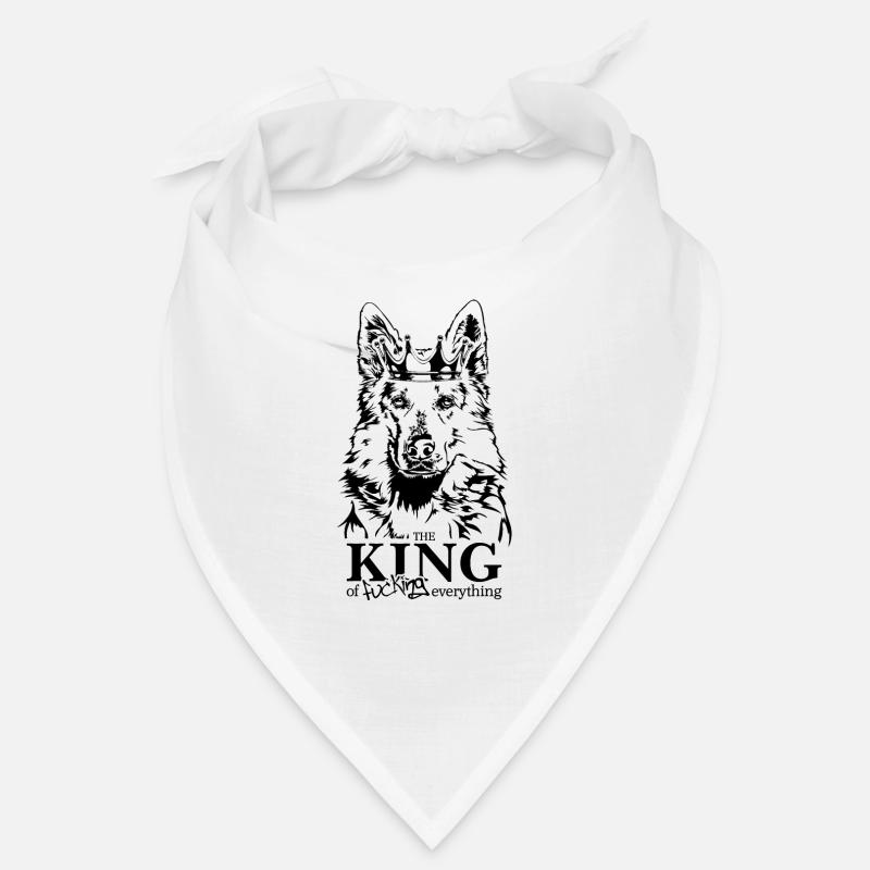 Weisser Schweizer Schäferhund King Hundespruch Bandana