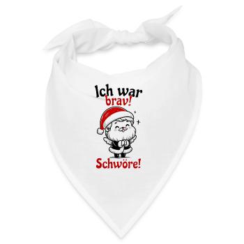 Ich war brav Lustiger Spruch - Bandana - Weiß - Vorne