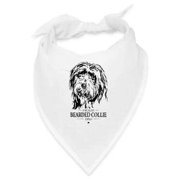 Bearded Collie Dad Hunde Hund Wilsigns - Bandana - Weiß - Vorne