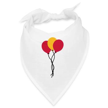 Drei Luftballons / three balloons / trois ballons - Bandana - Weiß - Vorne