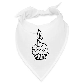 Erster Geburtstag einjährig Geschenkidee - Bandana - Weiß - Vorne