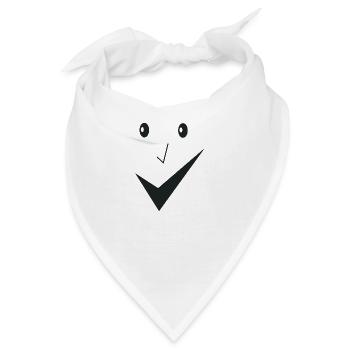 Feines Lächeln - Feines Gesicht E03. - Bandana - Weiß - Vorne