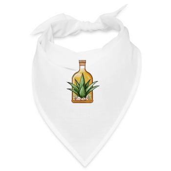 Aloe Vera in Flasche - Bandana - Weiß - Vorne