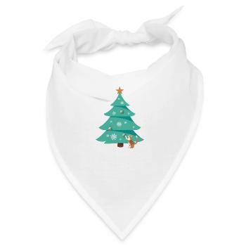 Christbaum Weihnachtsbaum Katze - Bandana - Weiß - Vorne