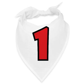 1. 1 JAHR. 1. GEBURTSTAG. 1 JAHR GEBURTSTAG. 1 - Bandana - Weiß - Vorne