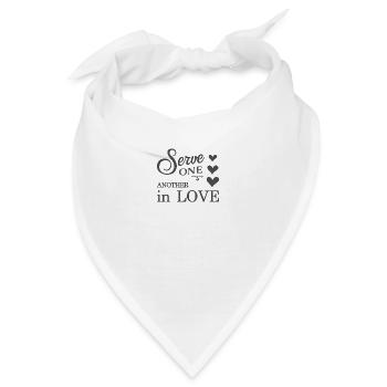 Christliches Design dient einander in Liebe - Bandana - Weiß - Vorne