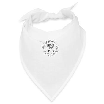 Christliches Design Gnade auf Gnade - Bandana - Weiß - Vorne