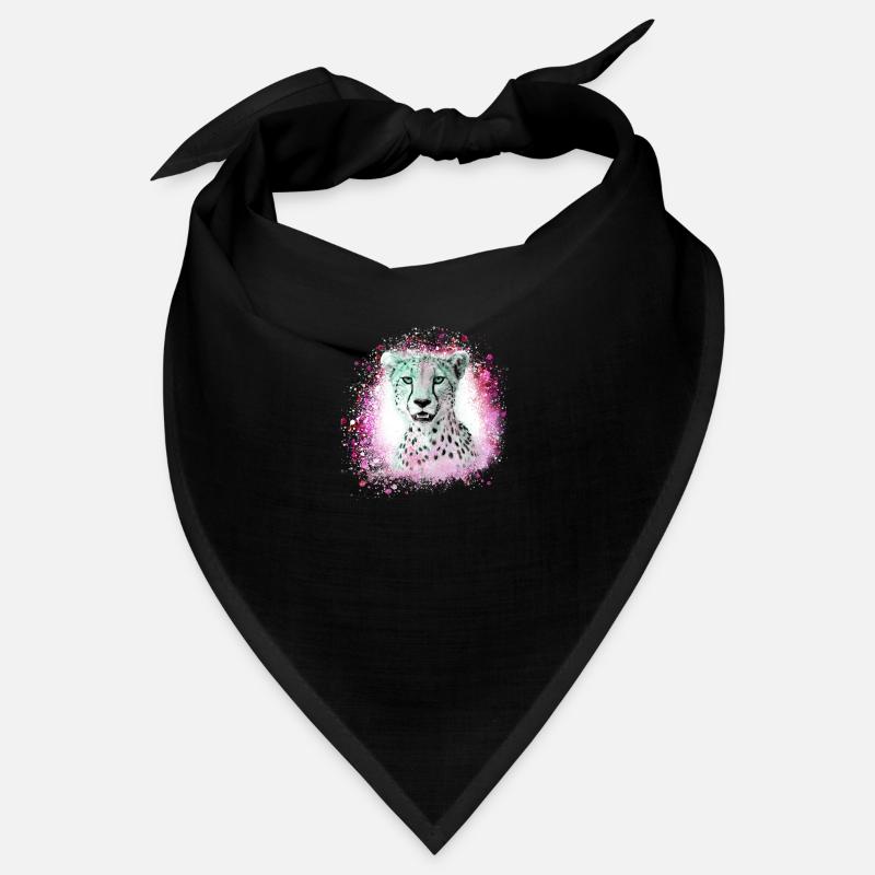 leopard, cat, wildcat, graffiti, painting, pink Bandana