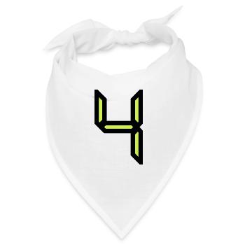 4 JAHRE,4. GEBURTSTAG,4 GEBURTSTAG,4 - Bandana - Weiß - Vorne