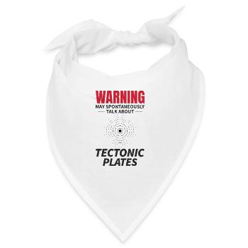 Tektonische Platten Geologie Geowissenschaften Warnung - Bandana - Weiß - Vorne
