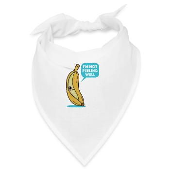 Ich schäle mich nicht gut | Banane, lustige Bilder - Bandana - Weiß - Vorne