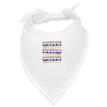 Boho Ethno Design für Festival Indianer im Sommer - Bandana - Weiß - Vorne