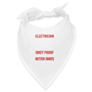 Idiotensicher Elektroingenieur Geschenk - Bandana - Weiß - Vorne