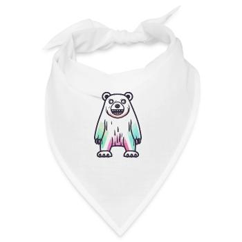 Eisbär Halloween Comic Zombie - Bandana - Weiß - Vorne