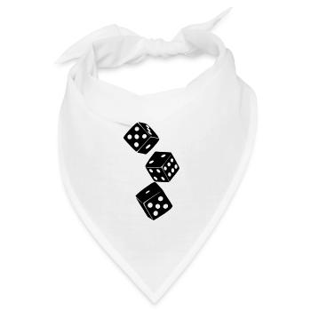 Würfel - Bandana - Weiß - Vorne