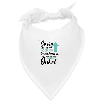 Ich versuche mich zu benehmen - Onkel - Bandana - Weiß - Vorne