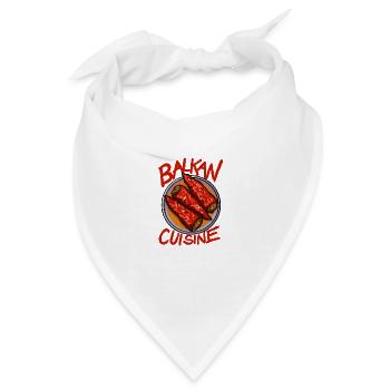 Balkan Cuisine Balkan Peppers Dish Food - Bandana - Weiß - Vorne
