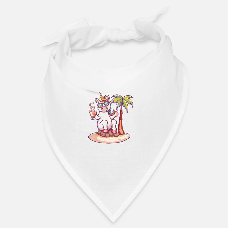 Einhorn Sommer Strand Comic Bandana