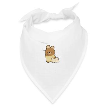 Schläfriger Hase - Bandana - Weiß - Vorne