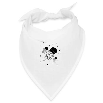Qualle - Meerestier Naturschutz Meeresbewohner - Bandana - Weiß - Vorne