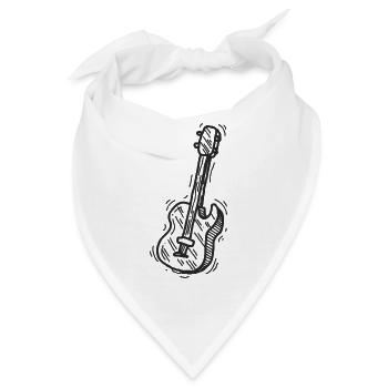 Gitarrist Gitarrist Musiker Gitarre - Bandana - Weiß - Vorne