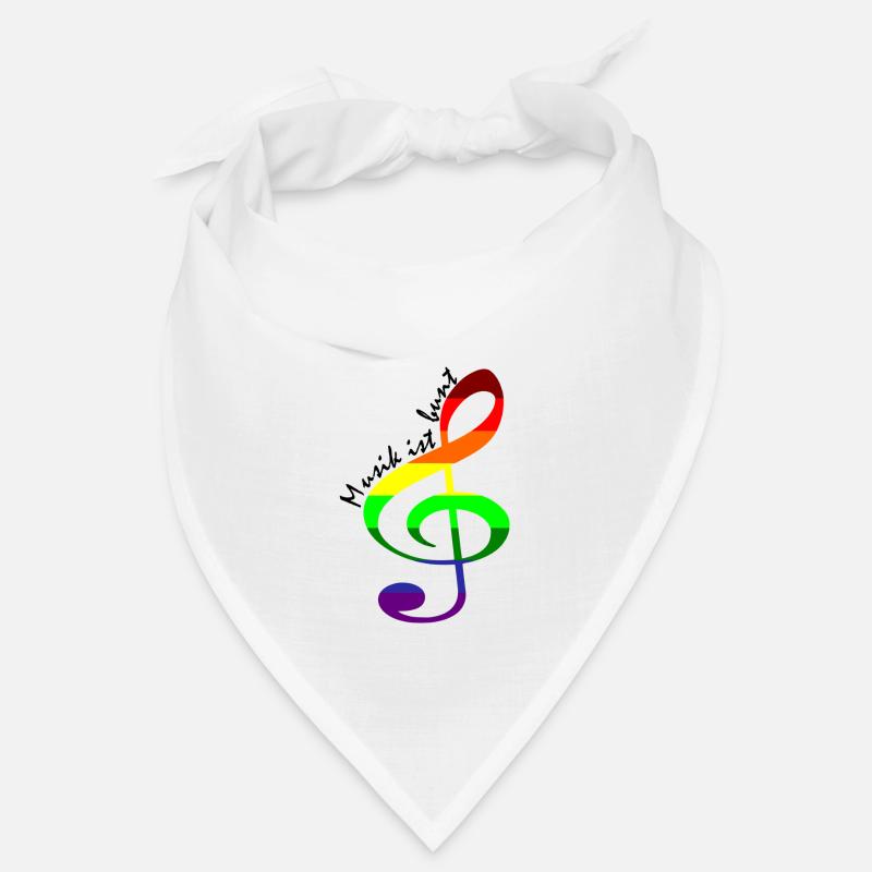 Notenschlüssel Regenbogenfahne Regenbogenfarben Bandana