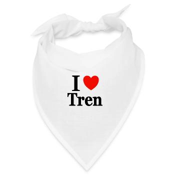 I love tren - Bandana - Weiß - Vorne