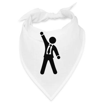 Geschäftsmann 1c - Bandana - Weiß - Vorne