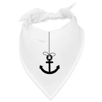 seil anker tattoo boot schiff schwimmen meer matro - Bandana - Weiß - Vorne