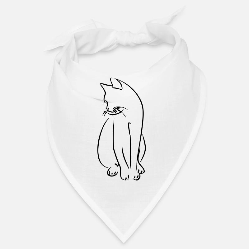 Katze Cat katzen Kontur 1c Bandana