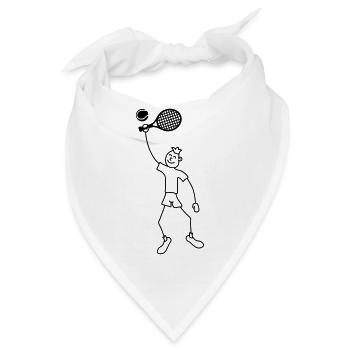 Play Tennis - Bandana - Weiß - Vorne