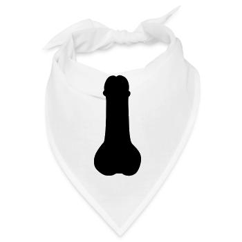 Schwanz - Bandana - Weiß - Vorne