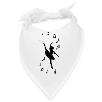 Tänzerin, Ballerina - Bandana - Weiß - Vorne