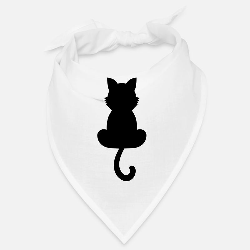 Katze - Bandana - Weiß