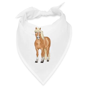 blonder Haflinger - Bandana - Weiß - Vorne