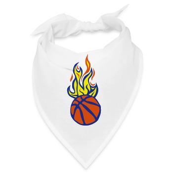 Basketball Flamme Flamme - Bandana - Weiß - Vorne