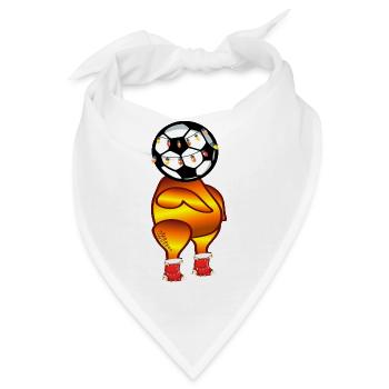 WEIHNACHTEN BRATHÄHNCHEN FUßBALL - Bandana - Weiß - Vorne