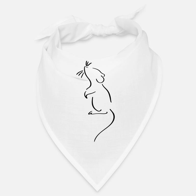 Mouse Line Art - Minimalist Bandana