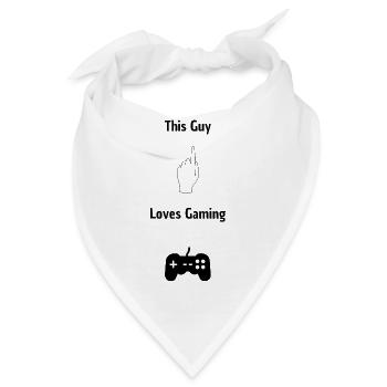 This Guy loves Gaming - Bandana - Weiß - Vorne